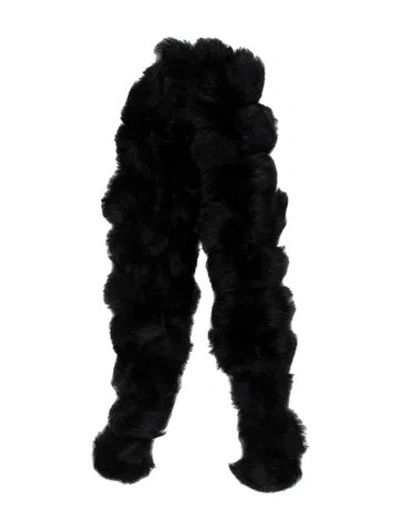 Pre-owned Fur Scarf In Black