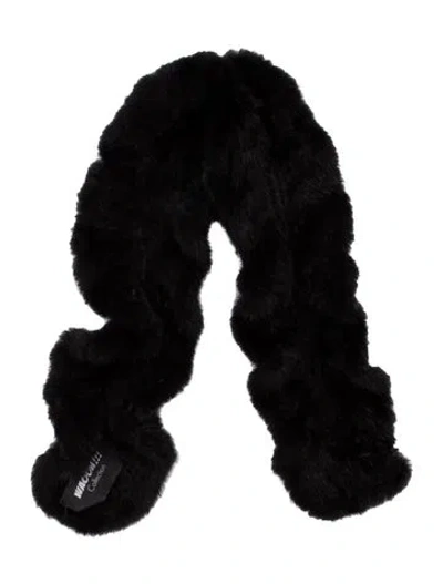 Pre-owned Fur Scarf In Black