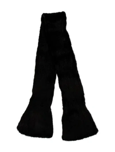 Pre-owned Fur Scarf In Black