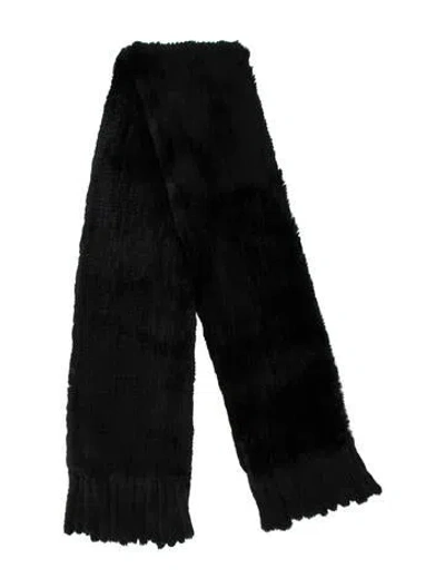 Pre-owned Fur Scarf In Black