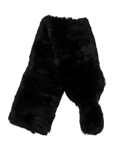 Pre-owned Fur Scarf In Black