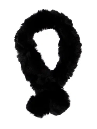 Pre-owned Fur Scarf In Black