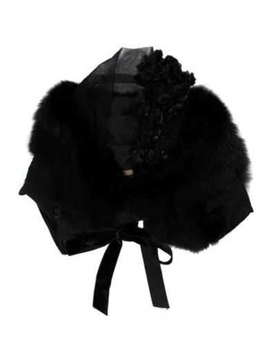 Pre-owned Fur Scarf In Black