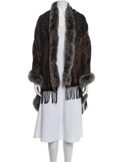 Pre-owned Fur Scarf In Black