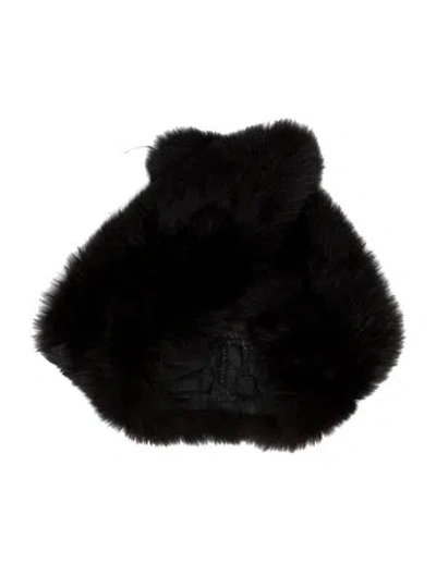 Pre-owned Fur Scarf In Black