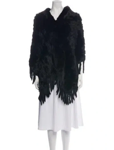 Pre-owned Fur Scarf In Black