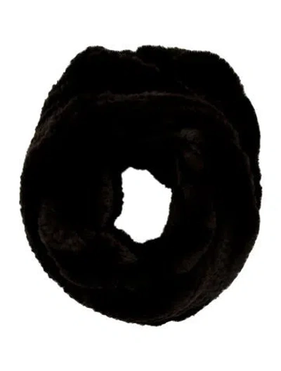 Pre-owned Fur Scarf In Brown