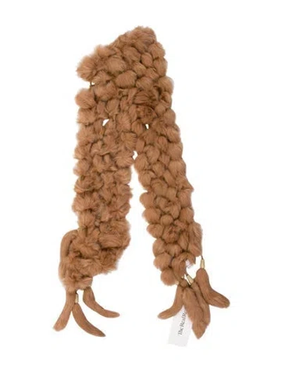 Pre-owned Fur Scarf In Brown