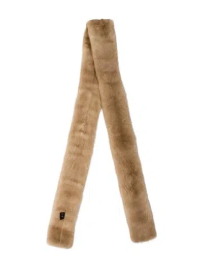 Pre-owned Fur Scarf In Brown