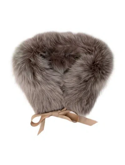 Pre-owned Fur Scarf In Brown