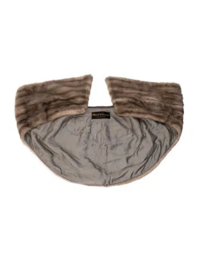 Pre-owned Fur Scarf In Brown