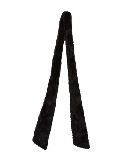 Pre-owned Fur Scarf In Brown