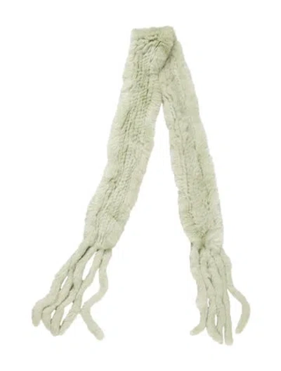 Pre-owned Fur Scarf In Green