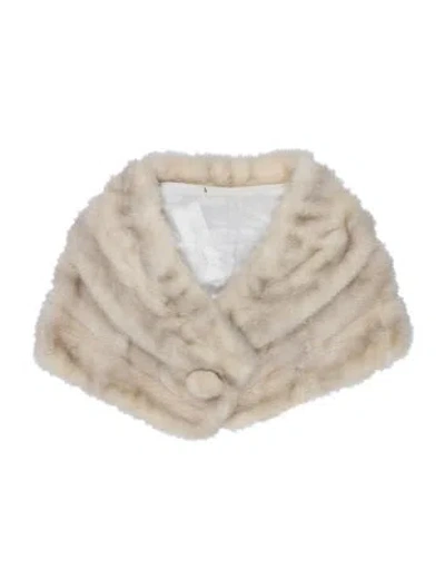 Pre-owned Fur Scarf In Neutral