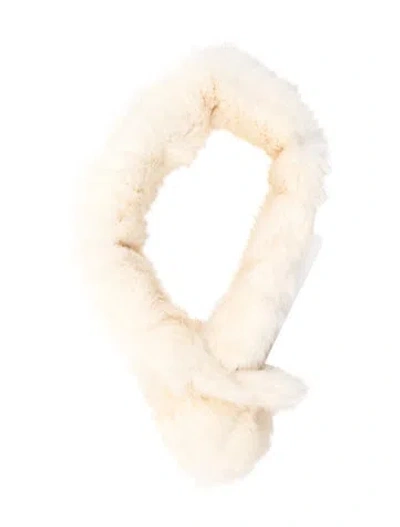 Pre-owned Fur Scarf In Neutrals