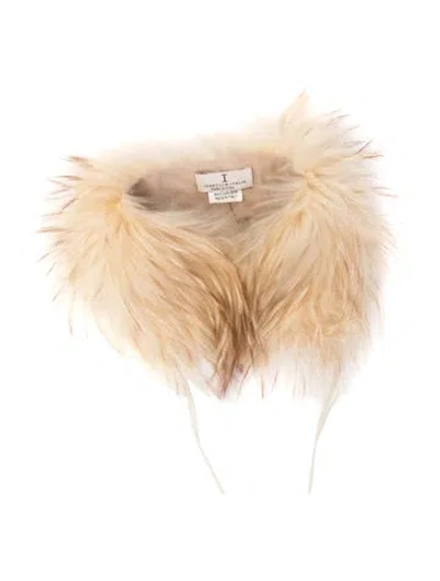 Pre-owned Fur Scarf In Neutrals