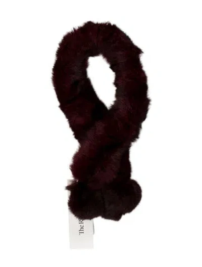 Pre-owned Fur Scarf In Red