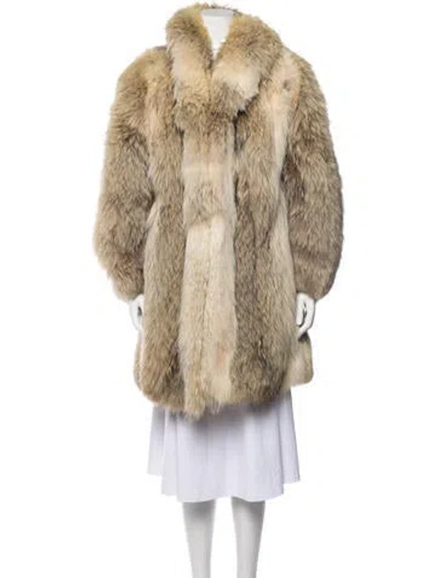 Pre-owned Fur Schultz Riers  Coat In Neutrals