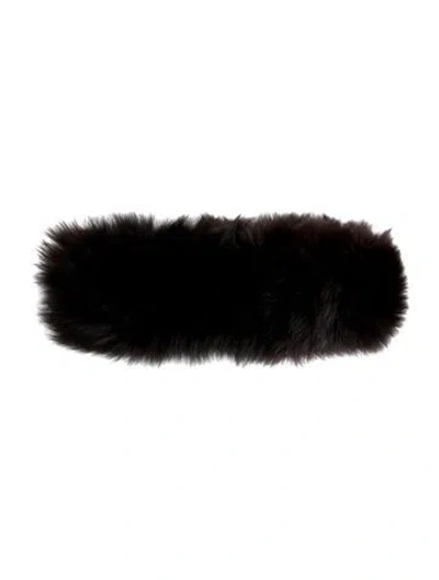 Pre-owned Fur Shawl In Brown