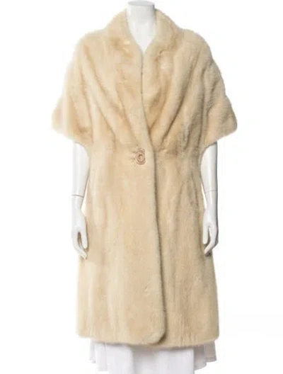 Pre-owned Fur Shawl In Brown
