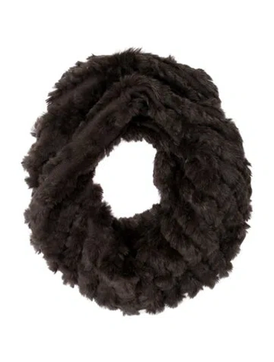 Pre-owned Fur Shawl In Brown