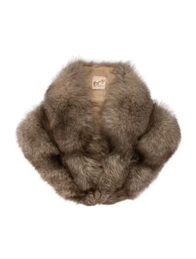 Pre-owned Fur Shawl In Multi