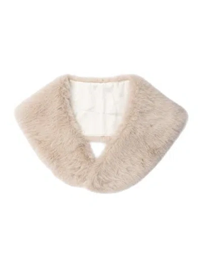 Pre-owned Fur Shawl In Neutral