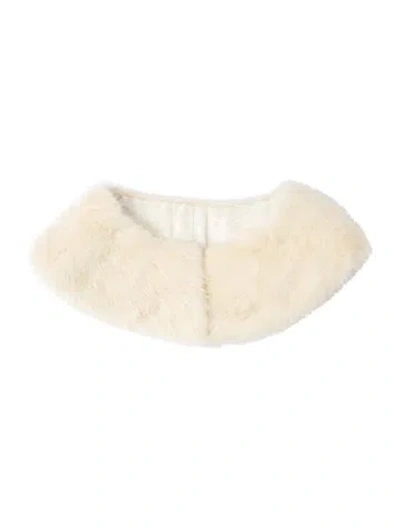 Pre-owned Fur Shawl In Neutral