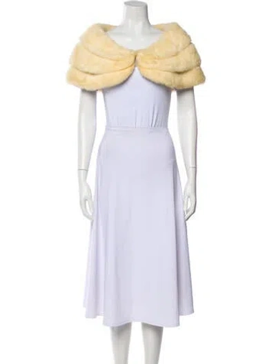Pre-owned Fur Shawl In Neutral