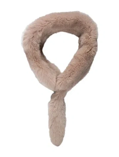 Pre-owned Fur Shawl In Neutral