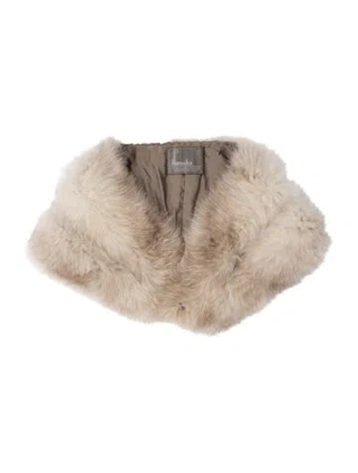 Pre-owned Fur Shawl In Neutrals