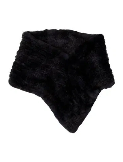Pre-owned Fur Shawl In Purple
