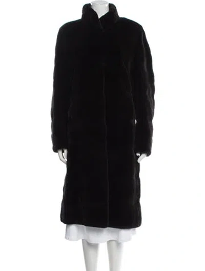Pre-owned Fur Shearling Faux  Vest In Black