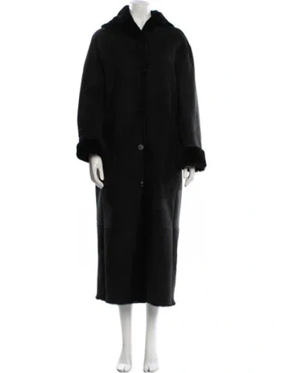 Pre-owned Fur Shearling  Coat In Black