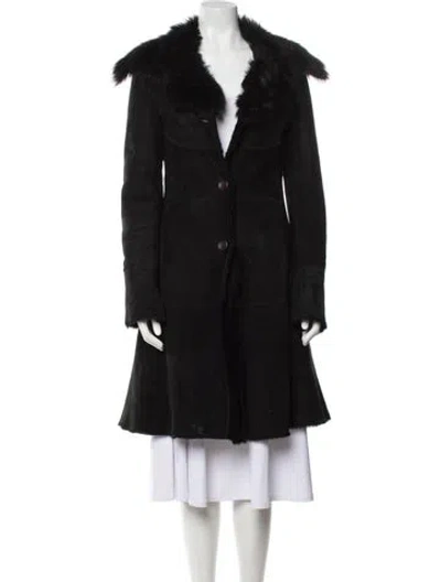 Pre-owned Fur Shearling  Coat In Black