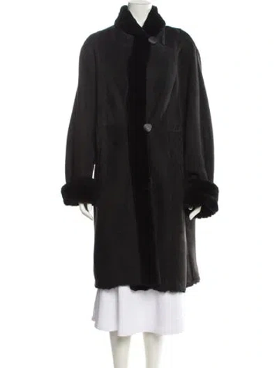 Pre-owned Fur Shearling  Coat In Black