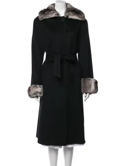 Pre-owned Fur Shearling  Coat In Black