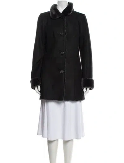 Pre-owned Fur Shearling  Coat In Black
