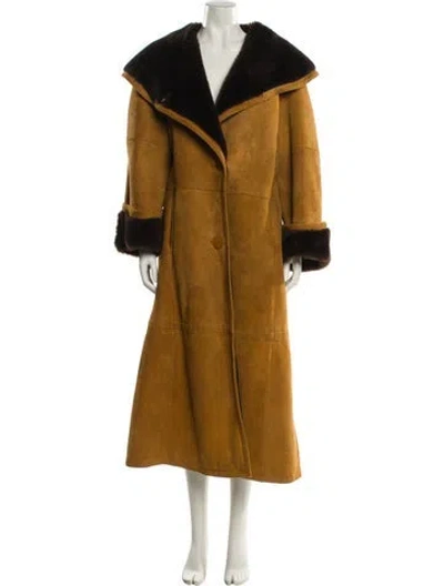 Pre-owned Fur Shearling  Coat In Brown