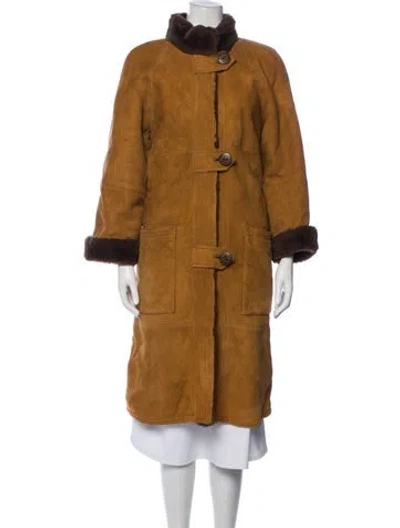 Pre-owned Fur Shearling  Coat In Brown