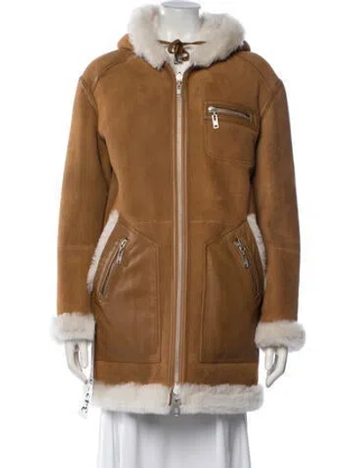 Pre-owned Fur Shearling  Coat In Brown
