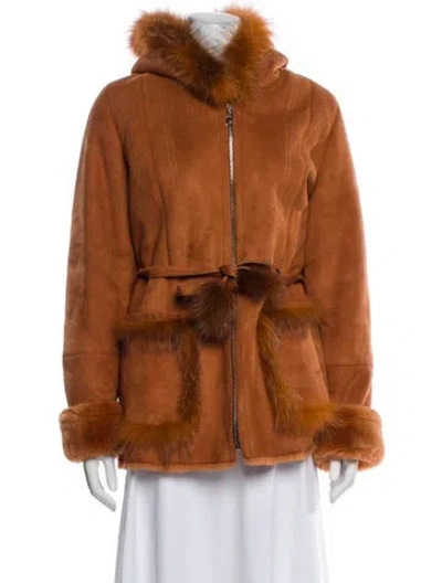 Pre-owned Fur Shearling  Coat In Multi