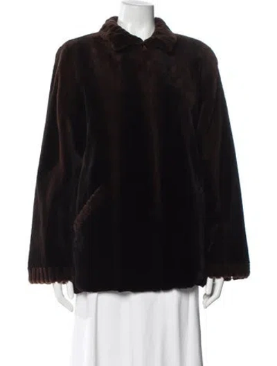 Pre-owned Fur Shearling  Jacket In Black