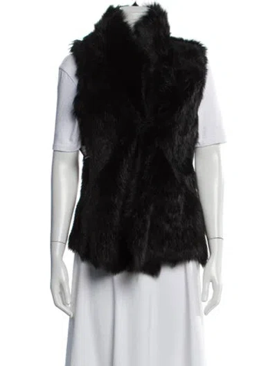 Pre-owned Fur Shearling  Jacket In Black
