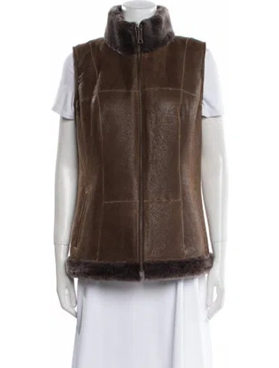 Pre-owned Fur Shearling  Jacket In Brown