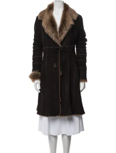 Pre-owned Fur Shearling  Jacket In Brown