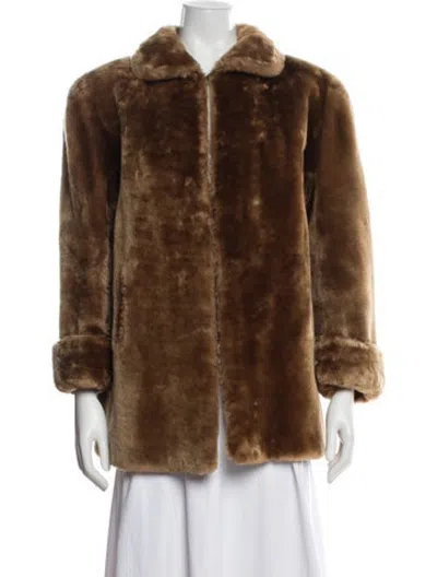 Pre-owned Fur Shearling  Jacket In Brown