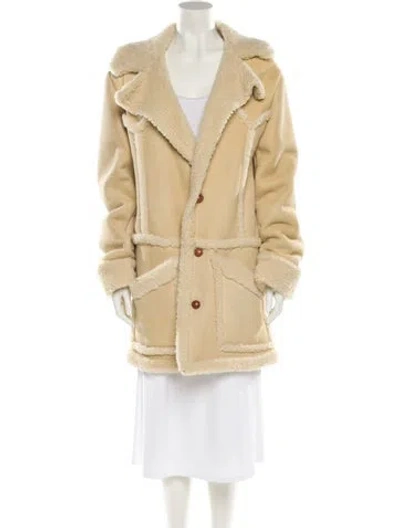 Pre-owned Fur Shearling  Jacket In Neutral