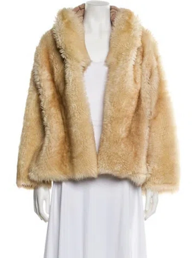 Pre-owned Fur Shearling  Jacket In Neutral
