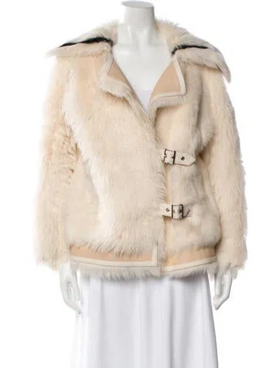 Pre-owned Fur Shearling  Jacket In Neutral